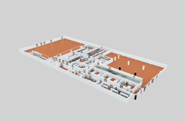 商用廚房設(shè)計(jì)-鳥瞰圖